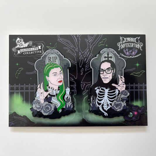 Demonic Pinfestation Tombstone Enamel Pin Set (Limited Edition of 500)