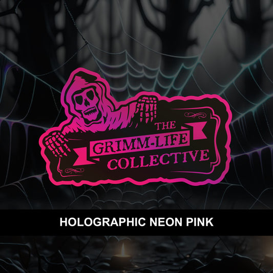 Holographic Neon Pink Sticker