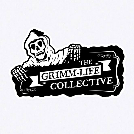 White Grimm Ghoul Logo Sticker